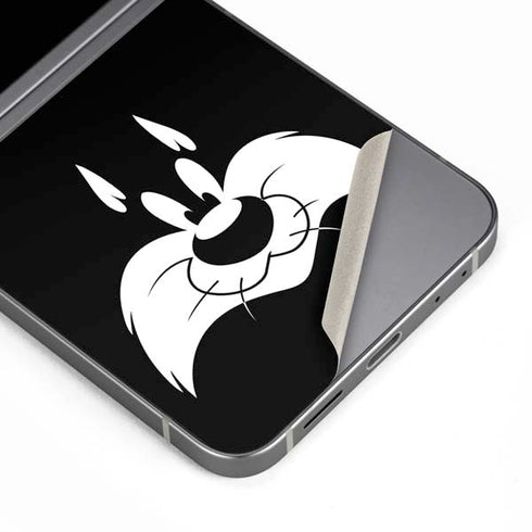 Looney Tunes Sylvester the Cat Black and White Galaxy Z Flip6 Skin