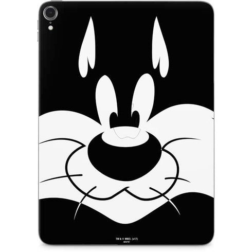 Looney Tunes Sylvester the Cat Black and White Apple iPad Pro Skin
