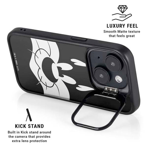 Looney Tunes Sylvester the Cat Black and White iPhone 14 Kickstand Case
