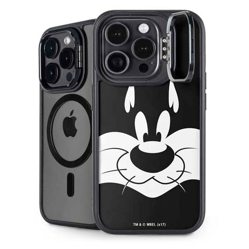 Looney Tunes Sylvester the Cat Black and White iPhone 14 Pro Max Kickstand Case