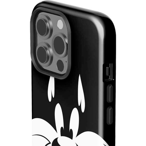 Looney Tunes Sylvester the Cat Black and White iPhone 15 Pro Impact Case