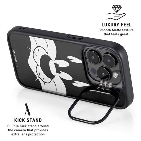 Looney Tunes Sylvester the Cat Black and White iPhone 15 Pro Max Kickstand Case