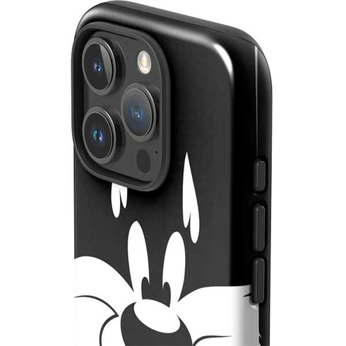 Looney Tunes Sylvester the Cat Black and White iPhone 16 Pro Impact Case