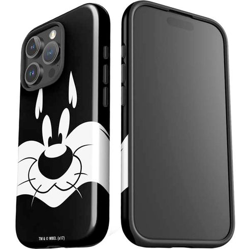 Looney Tunes Sylvester the Cat Black and White iPhone 16 Pro Impact Case