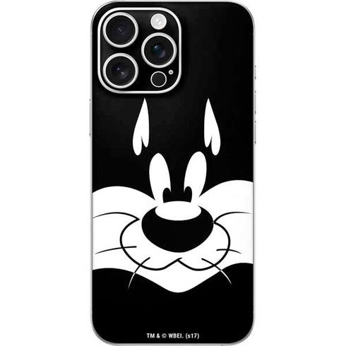 Looney Tunes Sylvester the Cat Black and White iPhone 16 Pro Max Skin