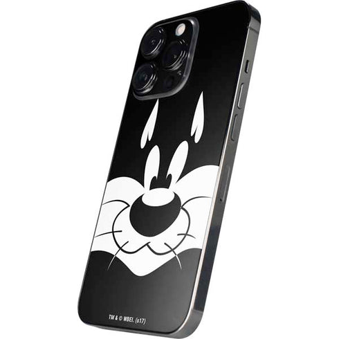Looney Tunes Sylvester the Cat Black and White iPhone 16 Pro Max Skin