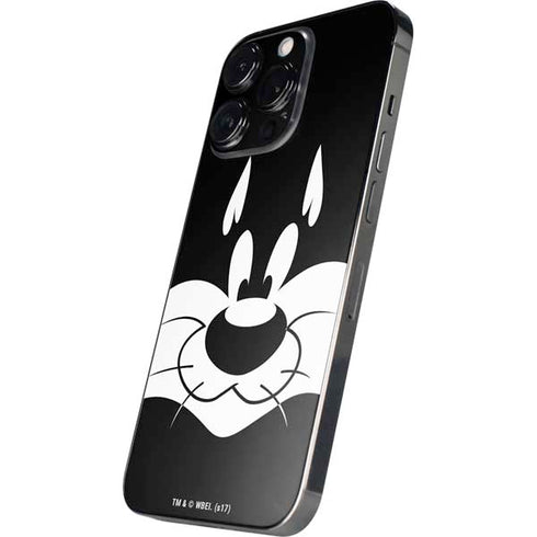 Looney Tunes Sylvester the Cat Black and White iPhone 16 Pro Skin