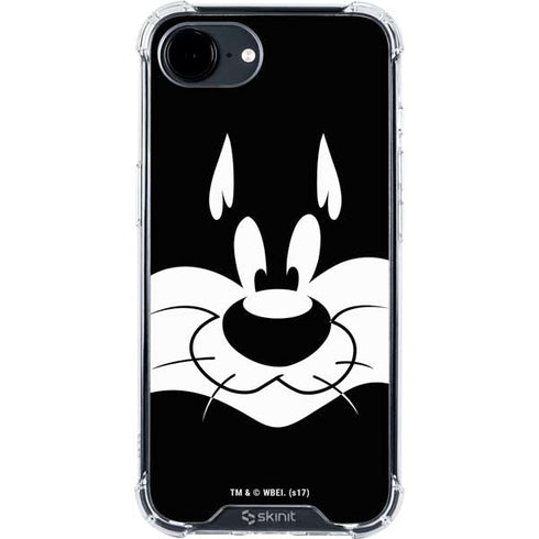 Looney Tunes Sylvester the Cat Black and White iPhone 16e Clear Case