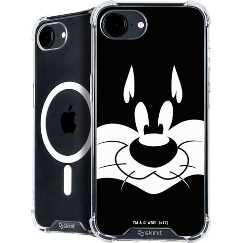 Looney Tunes Sylvester the Cat Black and White iPhone 16e MagSafe Case