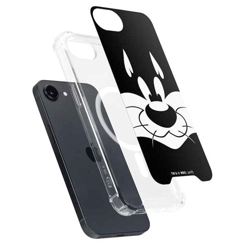 Looney Tunes Sylvester the Cat Black and White iPhone 16e MagSafe Case
