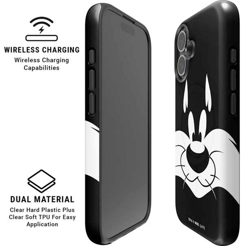 Looney Tunes Sylvester the Cat Black and White iPhone 17 Magsafe Impact Case
