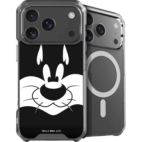Looney Tunes Sylvester the Cat Black and White iPhone 17 Pro MagSafe Case