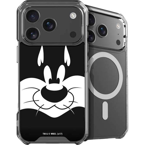 Looney Tunes Sylvester the Cat Black and White iPhone 17 Pro Max MagSafe Case