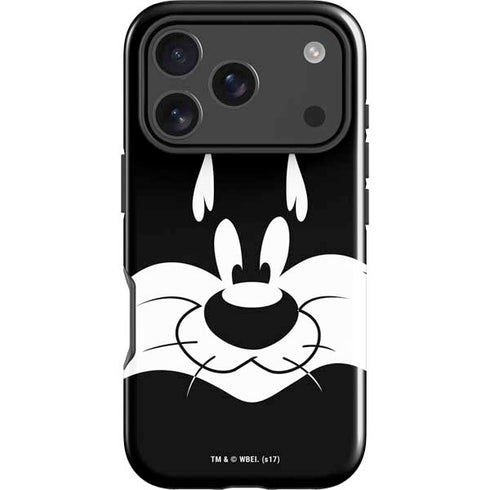 Looney Tunes Sylvester the Cat Black and White iPhone 18 Pro Impact Case