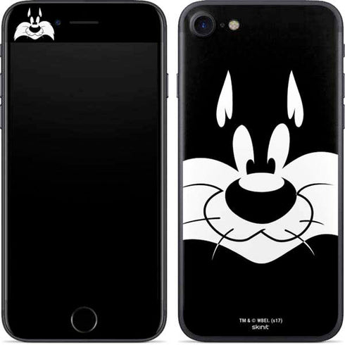 Looney Tunes Sylvester the Cat Black and White iPhone 7 Skin