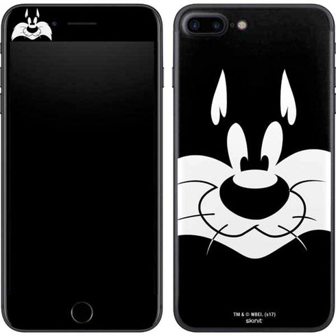 Looney Tunes Sylvester the Cat Black and White iPhone 8 Plus Skin