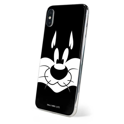 Looney Tunes Sylvester the Cat Black and White iPhone XS Skin