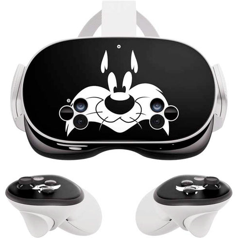 Looney Tunes Sylvester the Cat Black and White Meta Quest 3S Skin