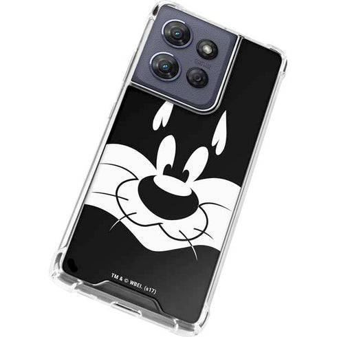 Looney Tunes Sylvester the Cat Black and White Moto G 5G (2025) Clear Case