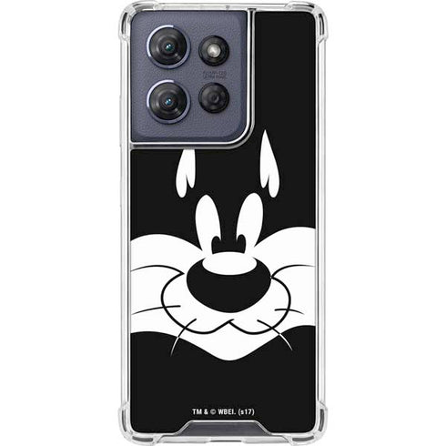 Looney Tunes Sylvester the Cat Black and White Moto G Play 5G (2025) Clear Case