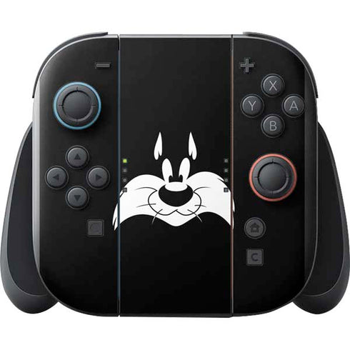 Looney Tunes Sylvester the Cat Black and White Nintendo Switch 2 (2025) with Joy-Con Skin