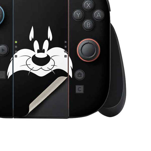 Looney Tunes Sylvester the Cat Black and White Nintendo Switch 2 (2025) Joy-Con Controller Skin