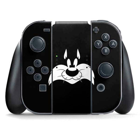 Looney Tunes Sylvester the Cat Black and White Nintendo Switch (2017-2021) Joy-Con Controller Skin