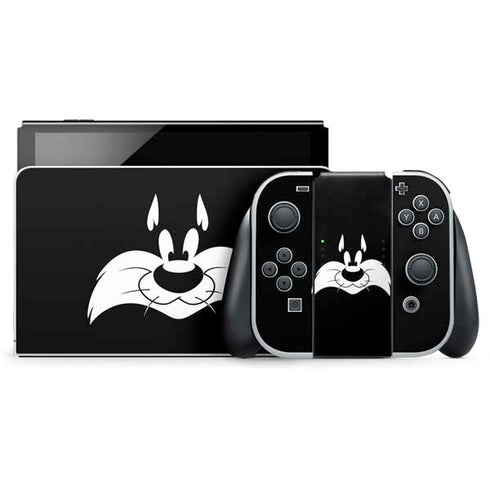Looney Tunes Sylvester the Cat Black and White Nintendo Skins