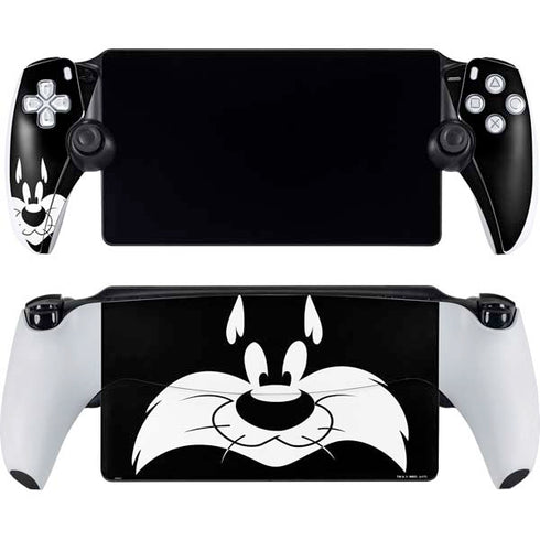 Looney Tunes Sylvester the Cat Black and White PlayStation Portal Remote Player Skin