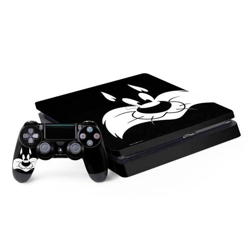 Looney Tunes Sylvester the Cat Black and White PlayStation PS4 Skins