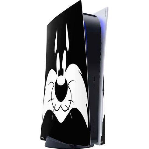 Looney Tunes Sylvester the Cat Black and White PlayStation PS5 Skins