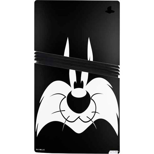 Looney Tunes Sylvester the Cat Black and White PS5 Pro Bundle Skin