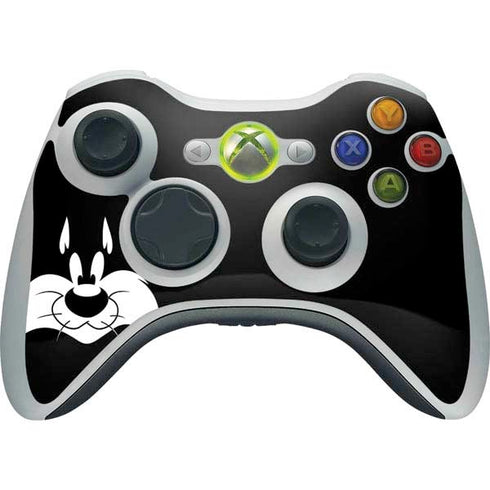 Looney Tunes Sylvester the Cat Black and White Xbox 360 Wireless Controller Skin