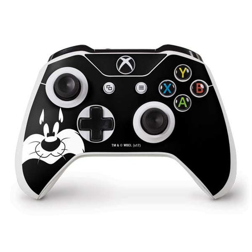 Looney Tunes Sylvester the Cat Black and White Xbox One S Controller Skin