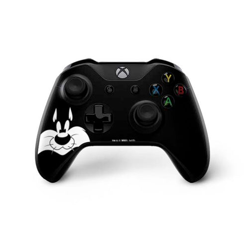 Looney Tunes Sylvester the Cat Black and White Xbox One X Controller Skin