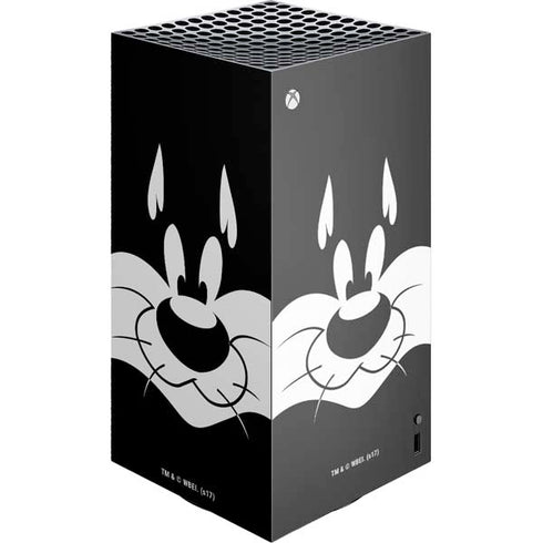Looney Tunes Sylvester the Cat Black and White Xbox Series X Skins