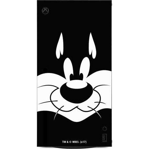 Looney Tunes Sylvester the Cat Black and White XBox Series X Digital Edition Console Skin