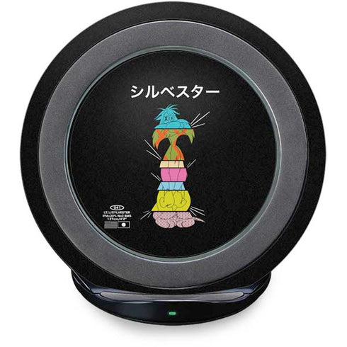 Looney Tunes Sylvester the Cat Sliced Juxtapose Fast Charge Wireless Charging Stand Skin