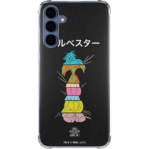 Looney Tunes Sylvester the Cat Sliced Juxtapose Galaxy A55 5G Clear Case