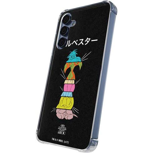 Looney Tunes Sylvester the Cat Sliced Juxtapose Galaxy A55 5G Clear Case