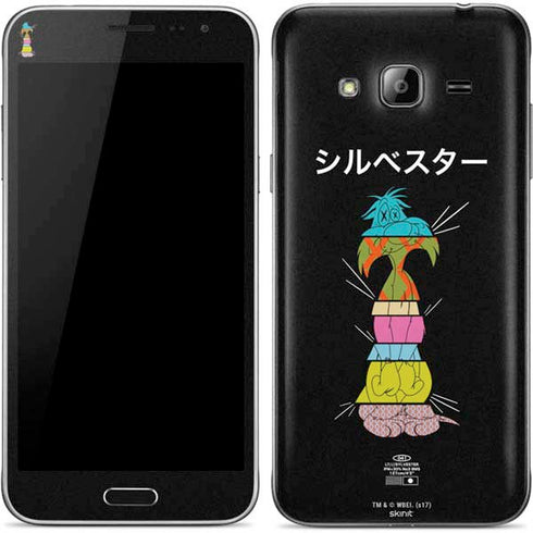 Looney Tunes Sylvester the Cat Sliced Juxtapose Galaxy J3 Skin