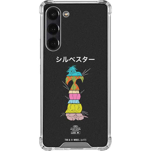 Looney Tunes Sylvester the Cat Sliced Juxtapose Galaxy S24 FE Clear Case