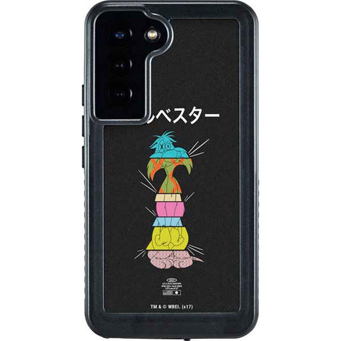 Looney Tunes Sylvester the Cat Sliced Juxtapose Galaxy S24 Plus Waterproof Case