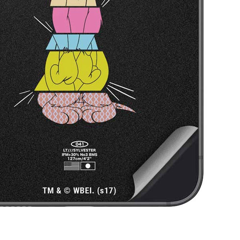 Looney Tunes Sylvester the Cat Sliced Juxtapose Galaxy S25 Skin