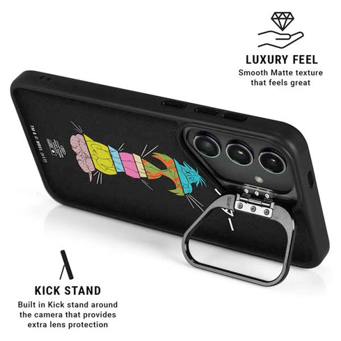 Looney Tunes Sylvester the Cat Sliced Juxtapose Galaxy S25 Ultra Kickstand Case