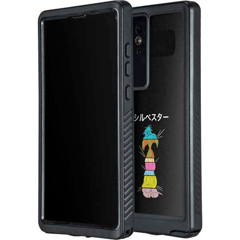 Looney Tunes Sylvester the Cat Sliced Juxtapose Galaxy S24 Ultra Waterproof Case