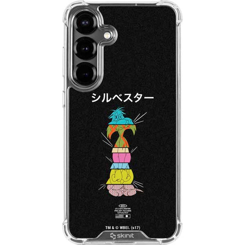Looney Tunes Sylvester the Cat Sliced Juxtapose Galaxy S26 Clear Case