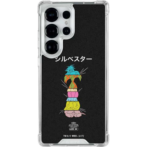 Looney Tunes Sylvester the Cat Sliced Juxtapose Galaxy S26 Ultra Clear Case
