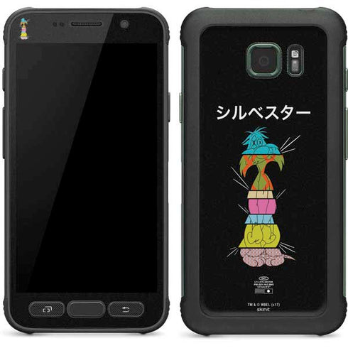 Looney Tunes Sylvester the Cat Sliced Juxtapose Galaxy S7 Active Skin