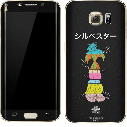 Looney Tunes Sylvester the Cat Sliced Juxtapose Galaxy S7 Edge Skin